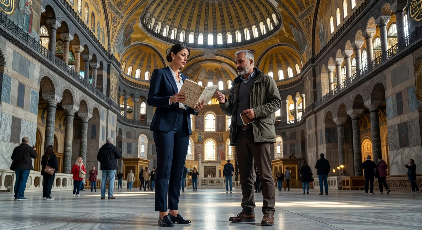 Exploring the vast interior of Istanbul's Hagia Sophia